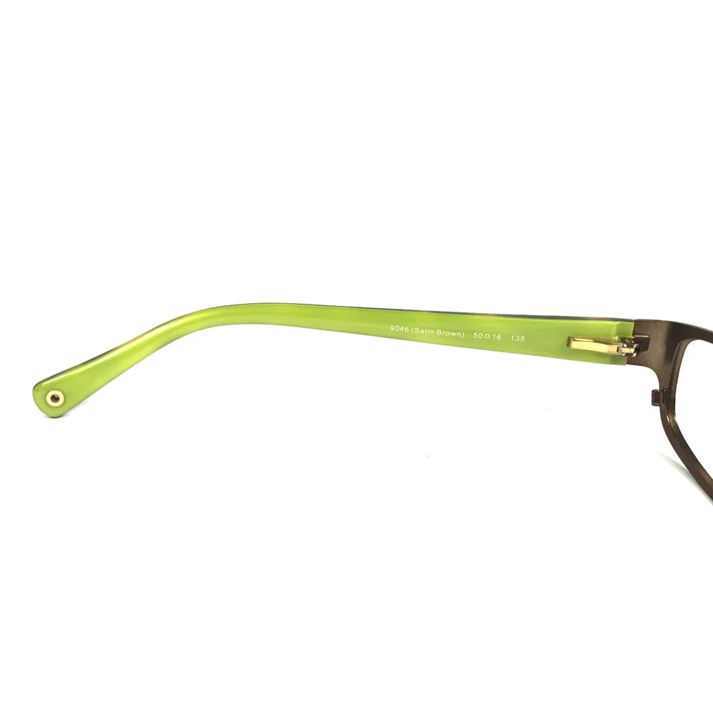 Coach Eyeglasses Frames HC5007 Willow 9046 Satin Brown Green Rectangle 50-16-135